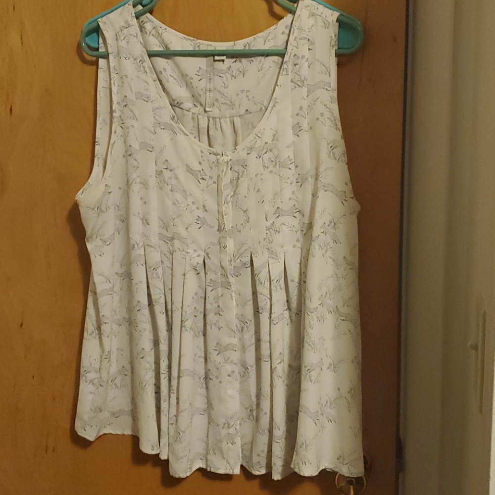Fox pattern tank top